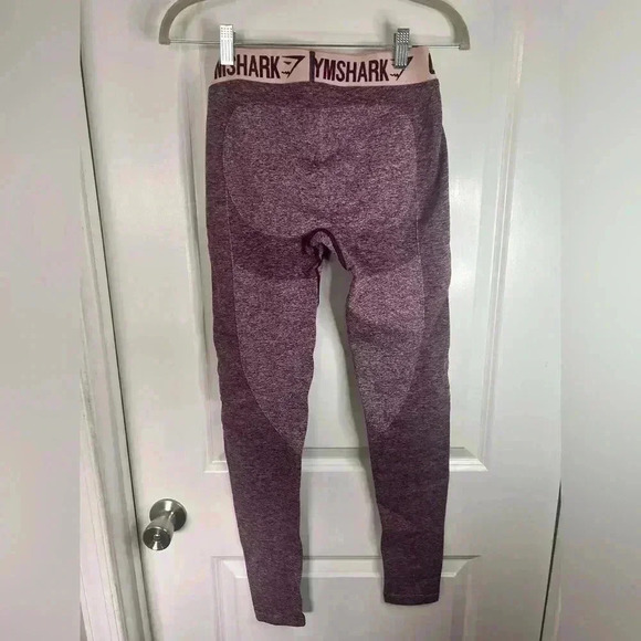 Gym Shark Women’s Dark Ruby Marl/Blush Nude Flex Leggings - Size: Medium - Picture 4 of 6
